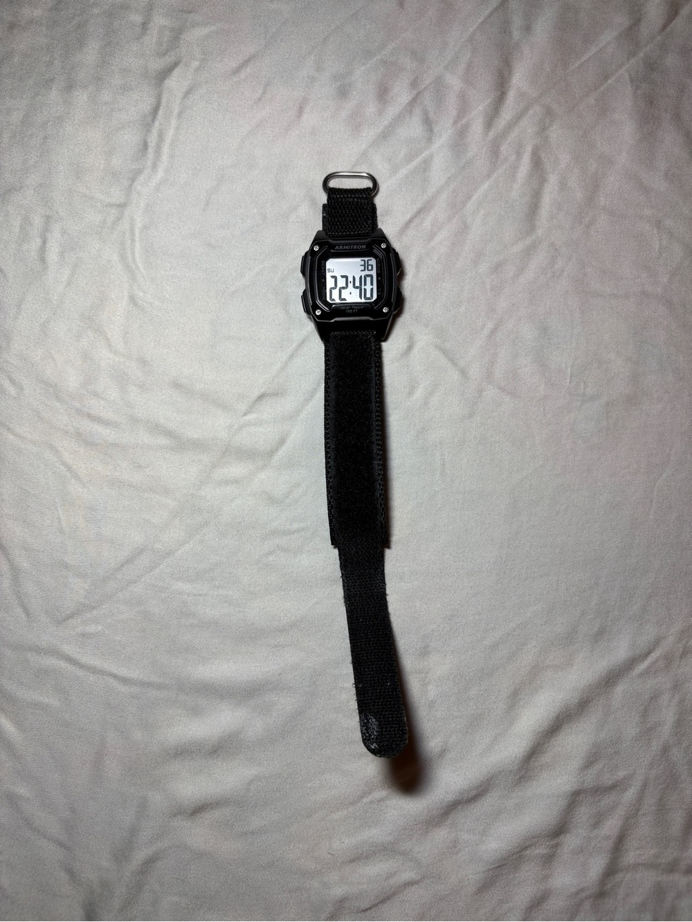Armitron Black Digital Velcro Strap Watch